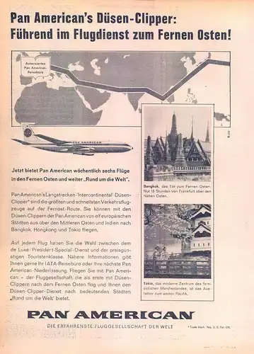 PanAm-Jet-Clipper-Hongkong-1960-Reklame-Werbung-vintage print ad-Publicidad 