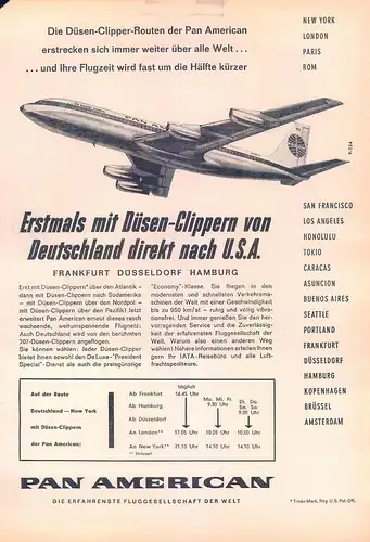 Pan American-Clipper-DeLuxe-1959-Reklame-Werbung-vintage print ad-Publicidad