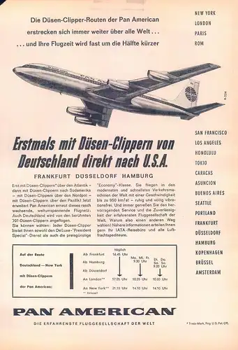 Pan American-Clipper-DeLuxe-1959-Reklame-Werbung-vintage print ad-Publicidad 