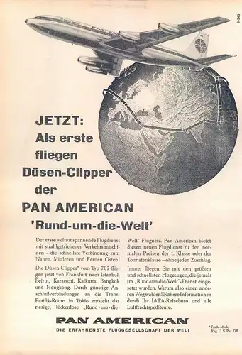 PanAm-707-Clipper-1959-Reklame-Werbung-vintage print ad-Publicidad