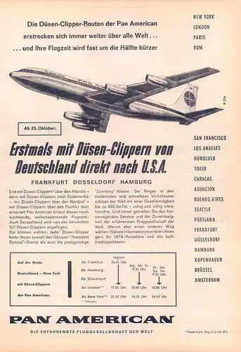 PanAm-Düsen-Clipper-1959-Reklame-Werbung-vintage print ad-Publicidad