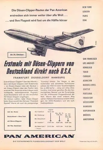 PanAm-Düsen-Clipper-1959-Reklame-Werbung-vintage print ad-Publicidad 