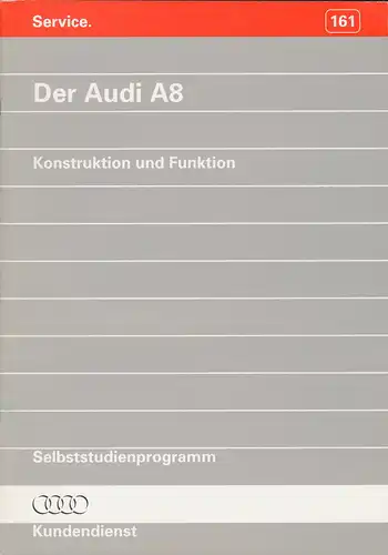Audi A8 - Konstruktion und Funktion - Ssp -  Deutsch - 04/94  - nl-Versandhandel
