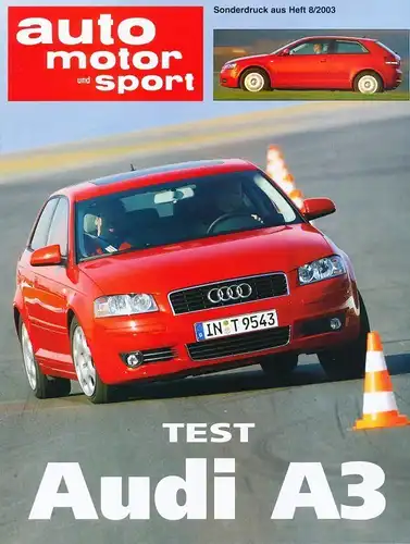 Audi A3 - Auto Motor Sport - Sonderdruck - 08/03 - Deutsch - nl-Versandhandel