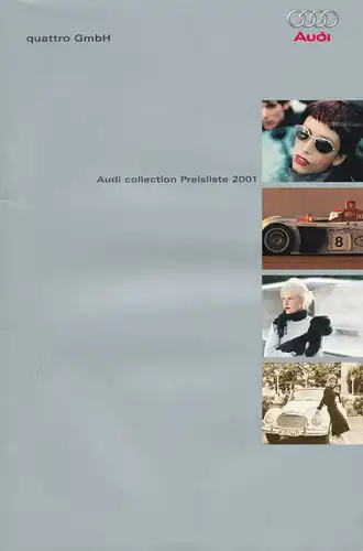 Audi -collection 2001- quattro GmbH- Preisliste Teil1-  02/01-  nl-Versandhandel