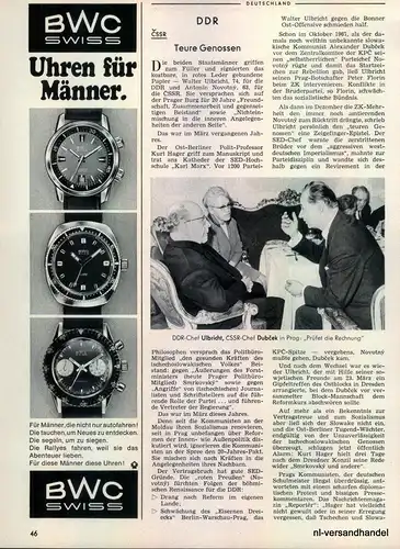 BWC-SWISS-1968-Reklame-Werbung-genuine Advert-La publicité-nl-Versandhandel
