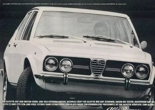 Alfa-Romeo-Alfetta-1974-Reklame-Werbung-vintage print ad-Vintage Publicidad