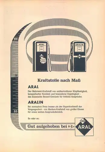 Aral-1959-Benzin-Reklame-Werbung-vintage petrol print ad-Vintage Publicidad
