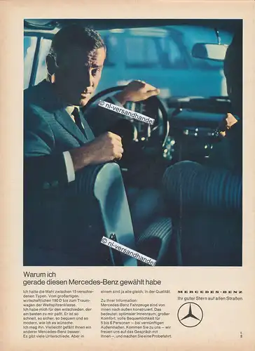 Mercedes-Benz-1965-02-Reklame-Werbung-genuine Advertising- nl-Versandhandel