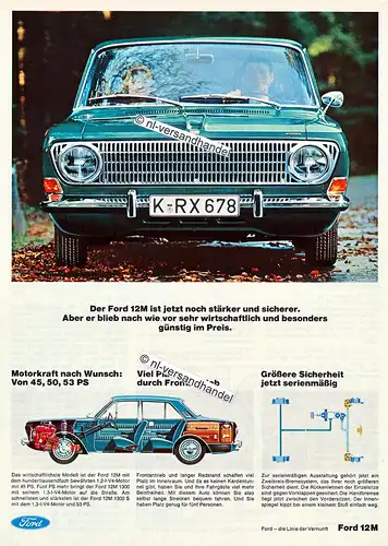 Ford-12M-1967-Reklame-Werbung-genuine Advertising - nl-Versandhandel