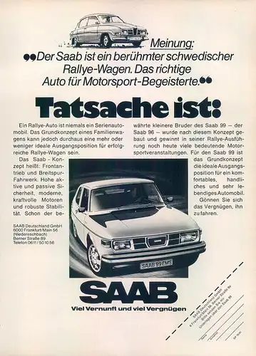 Saab-99-1975-IV-Reklame-Werbung-genuineAdvertising-nl-Versandhandel