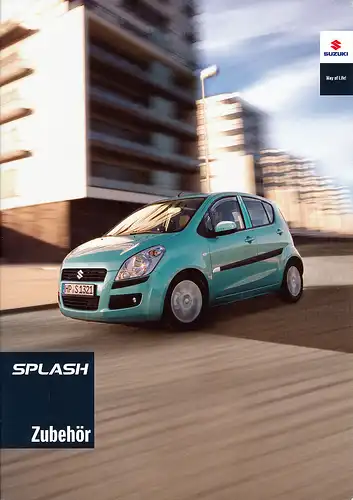 Suzuki -Splash-Zubehör-Prospekt+Preisliste - 07/08 - Deutsch - nl-Versandhandel