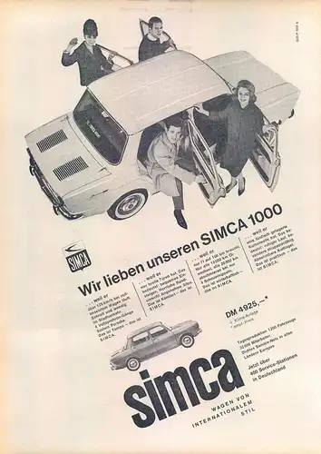 Simca-1000-1963-Reklame-Werbung-genuineAdvertising-nl-Versandhandel