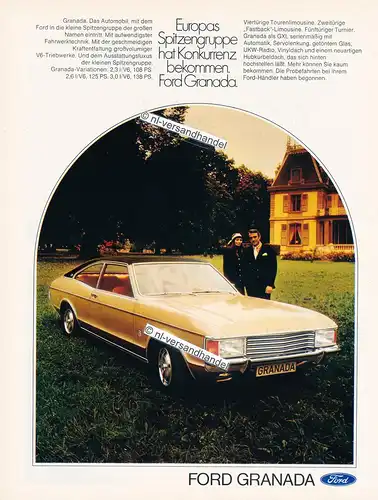 Ford-Granada-01-1972-Reklame-Werbung-genuine Advertising -nl-Versandhandel 