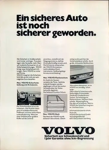 Volvo-144S-1972-Reklame-Werbung-genuine Advert-La publicité-nl-Versandhandel