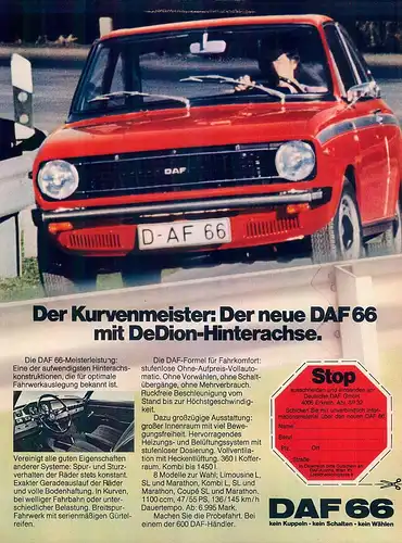 DAF-66-1973-Reklame-Werbung-genuineAdvertising - nl-Versandhandel 