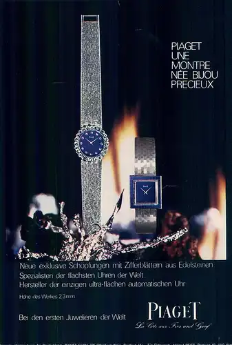Piaget-1969-Reklame-Werbung-vintage watch-print ad-Publicidad Reloj