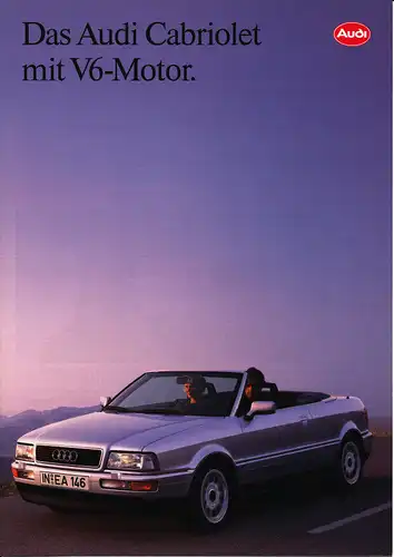 Audi Cabriolet V6  - Prospekt - 10/92 - Deutsch - nl-Versandhandel