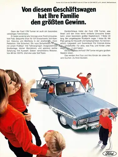 Ford-17M-Turnier-1969-Reklame-Werbung-genuine Advertising - nl-Versandhandel