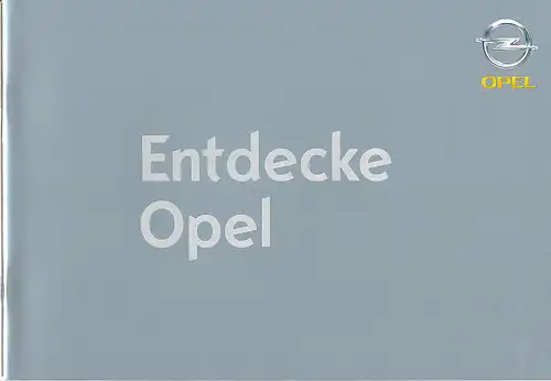 Opel -  Modellprogramm  -  Prospekt - 08/08  - Deutsch - nl-Versandhandel