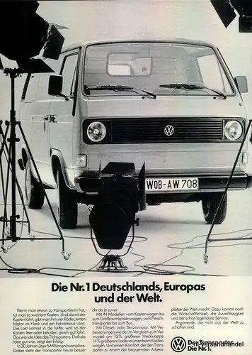 VW-TRANSPORTER-1981-Reklame-Werbung-genuine Advert-La publicité-nl-Versandhandel