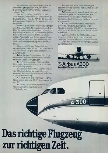 Airbus-A300-1974-III-Reklame-Werbung-airline print ad-Aerolíneas Publicidad