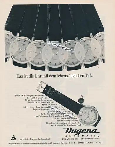 Dugena-Automatic-02-1967-Reklame-Werbung-genuine Advertising- nl-Versandhandel
