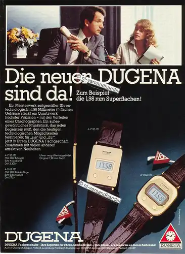 Dugena-Quartz-1979-Reklame-Werbung-genuine Advertising- nl-Versandhandel