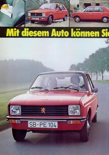 Peugeot-104-1974-Reklame-Werbung-vintage print ad-Vintage Publicidad