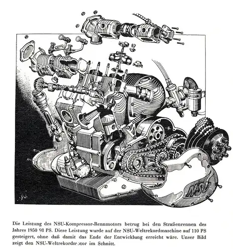 NSU - Rekordversuche - NSU Pressedienst  - 1951 - Deutsch -nl-Versandhandel