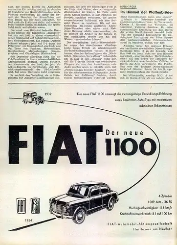 Fiat-1100-IV-1954-Reklame-Werbung-genuine Advert-La publicité-nl-Versandhandel