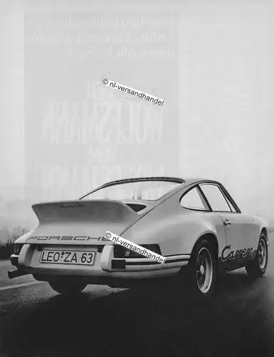 Porsche-911CarreraRS-1972-Reklame-Werbung-genuine Advertising- nl-Versandhandel 