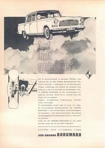 Borgward-P100-1960-Reklame-Werbung-vintage print ad-Publicidad