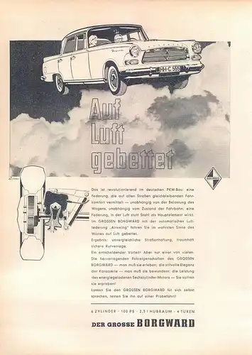 Borgward-P100-1960-Reklame-Werbung-vintage print ad-Publicidad 