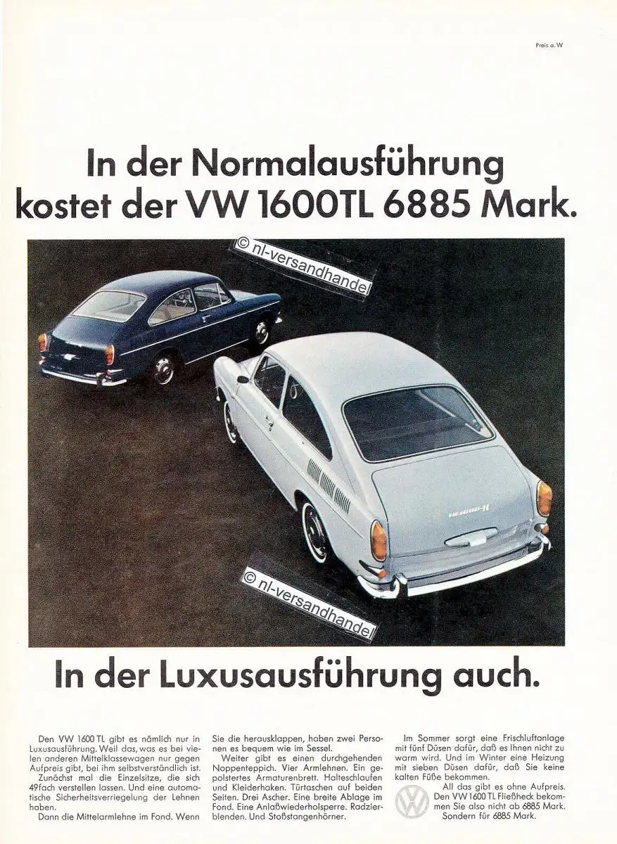 VW-1600-TL-1967-Reklame-Werbung-genuine Advertising-nl-Versandhandel