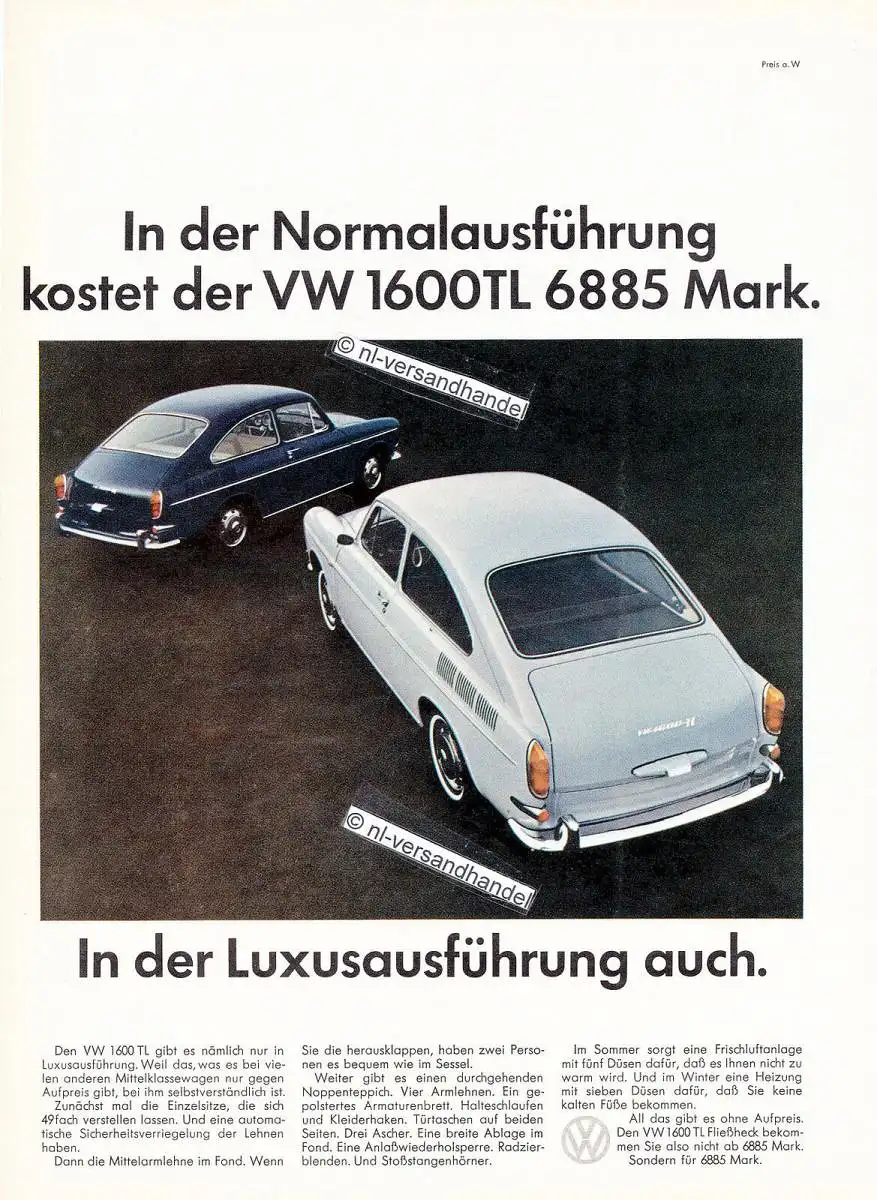 VW-1600-TL-1967-Reklame-Werbung-genuine Advertising-nl-Versandhandel 