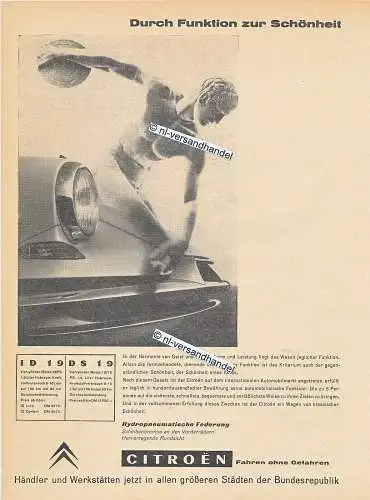 Citroen-DS19-1960-Reklame-Werbung-genuine Advertising -nl-Versandhandel
