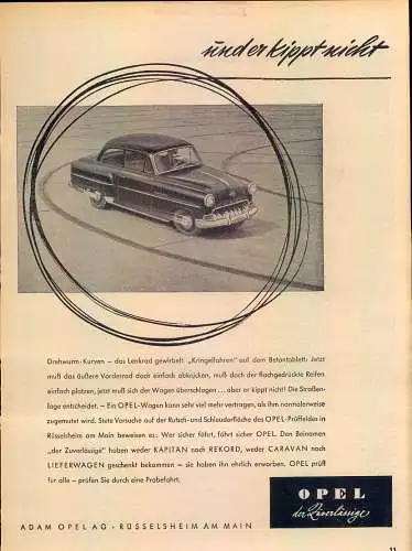 Opel-Rekord-V-54-Reklame-Werbung-genuine Advert-La publicité-nl-Versandhandel