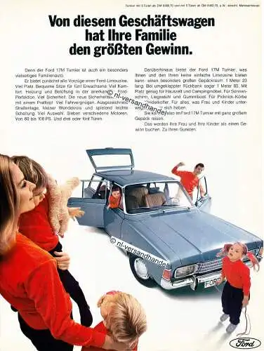 Ford-17M-Turnier-1969-Reklame-Werbung-genuine Advertising - nl-Versandhandel