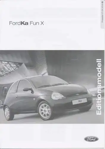 Ford - Ka - Fun X - Preisliste - 09/2006 - Deutsch - nl-Versandhandel