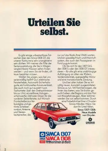 Chrysler-Simca-1307-1975-Reklame-Werbung-genuineAdvertising-nl-Versandhandel