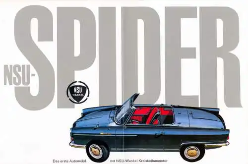 NSU - Spider - Wankel  -  Prospekt  - 1964 - Deutsch - nl-Versandhandel