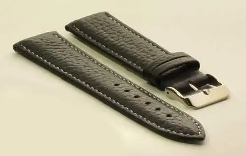 Bison-Echt-Leder-Uhrenarmband-22mm-22mmXL-Buffalo Grained Leather Watch Strap 