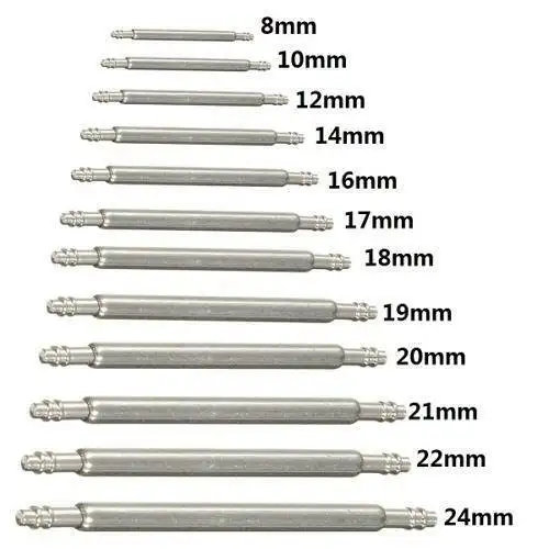 4 Federstege, Edelstahl, Federstifte, Uhrenstifte für Uhrenarmband 