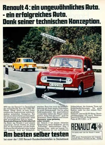 Renault-R4-1971-Reklame-Werbung-genuine Advertising -nl-Versandhandel 