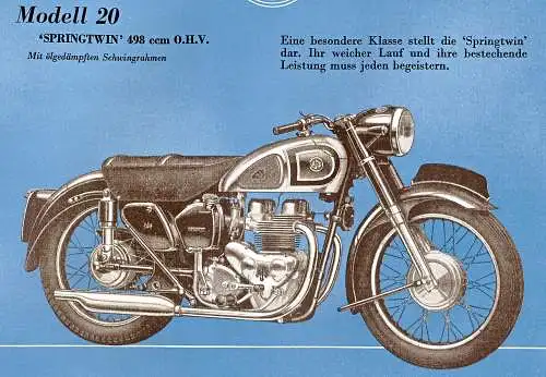 AJS - Motorrad-Programm - Prospekt - 1955 - Deutsch - nl-Versandhandel