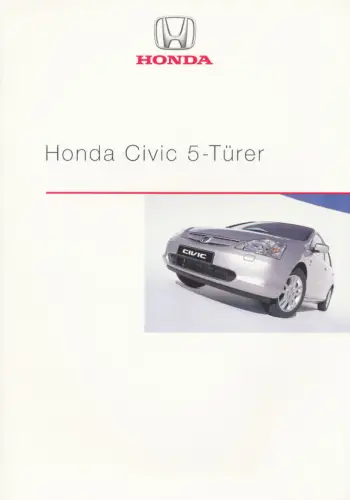 Honda - Civic - 5 Türer - Prospekt - 03/2001 - Deutsch - nl-Versandhandel