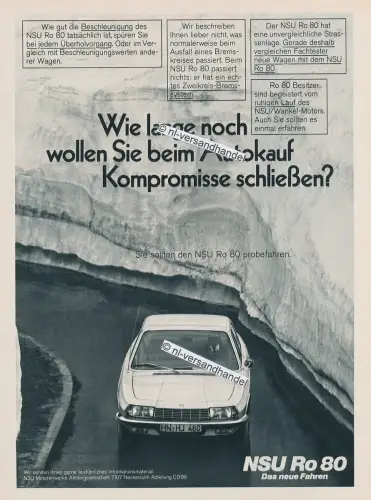 NSU-RO80-1969-Reklame-Werbung-genuine Advertising-nl-Versandhandel 