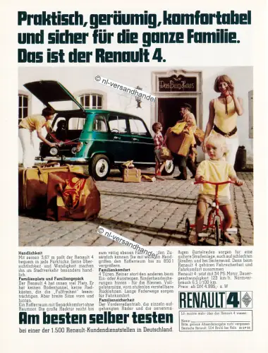 Renault-R4-01-1971-Reklame-Werbung-genuine Advertising -nl-Versandhandel 