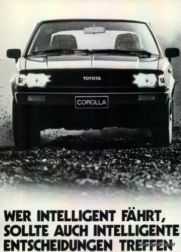 TOYOTA-COROLLA-4-1981-Reklame-Werbung-genuine Ad-La publicité-nl-Versandhandel 